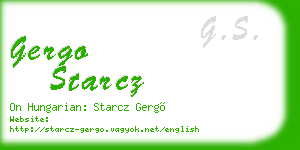 gergo starcz business card